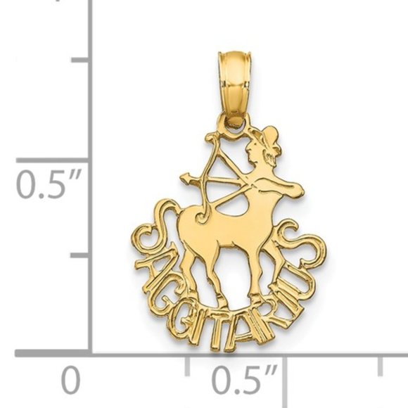 10k Yellow Gold Small Zodiac Signs astrological symbol Necklace Charm Pendant - Picture 7 of 16